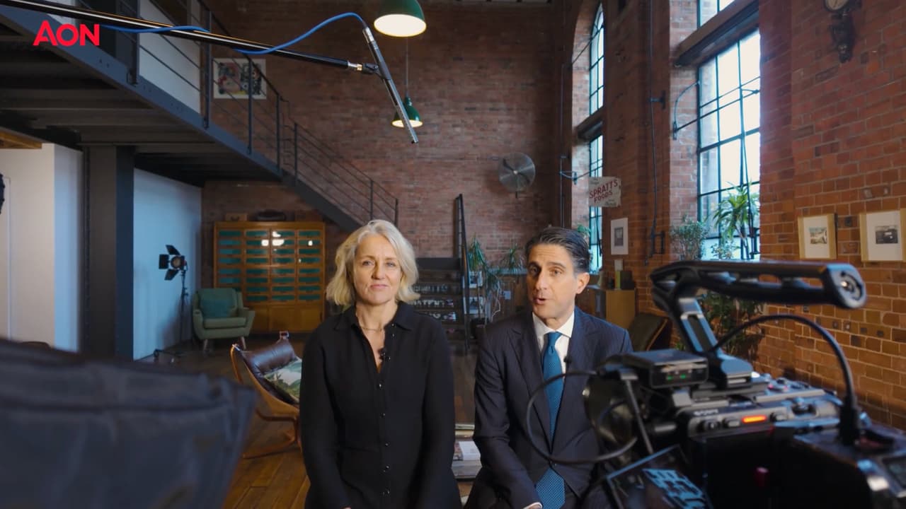 Aon executive leadership video filmed by MHF Creative