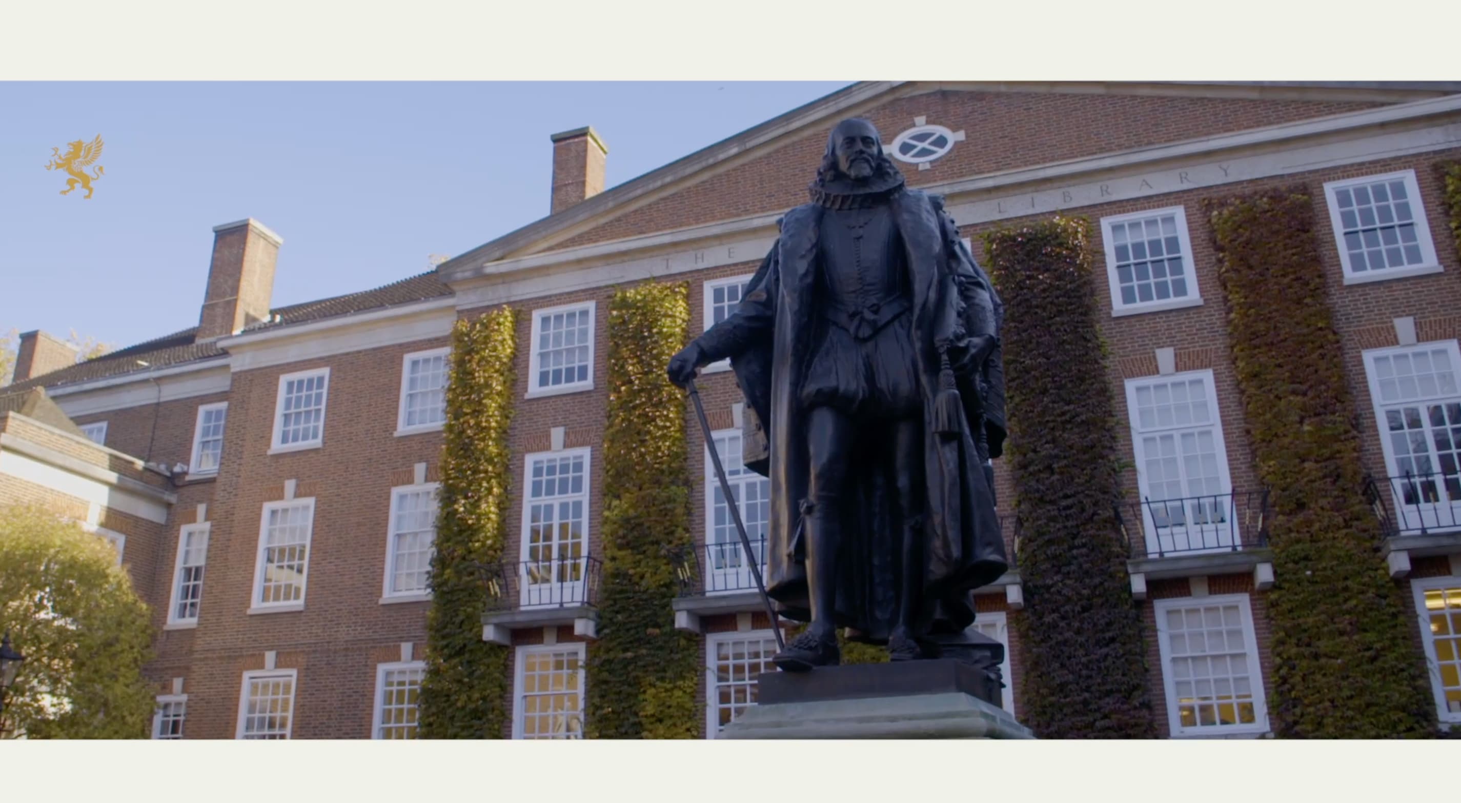 Gray's Inn exterior and statue featured in the employer brand and EVP video created by MHF Creative.