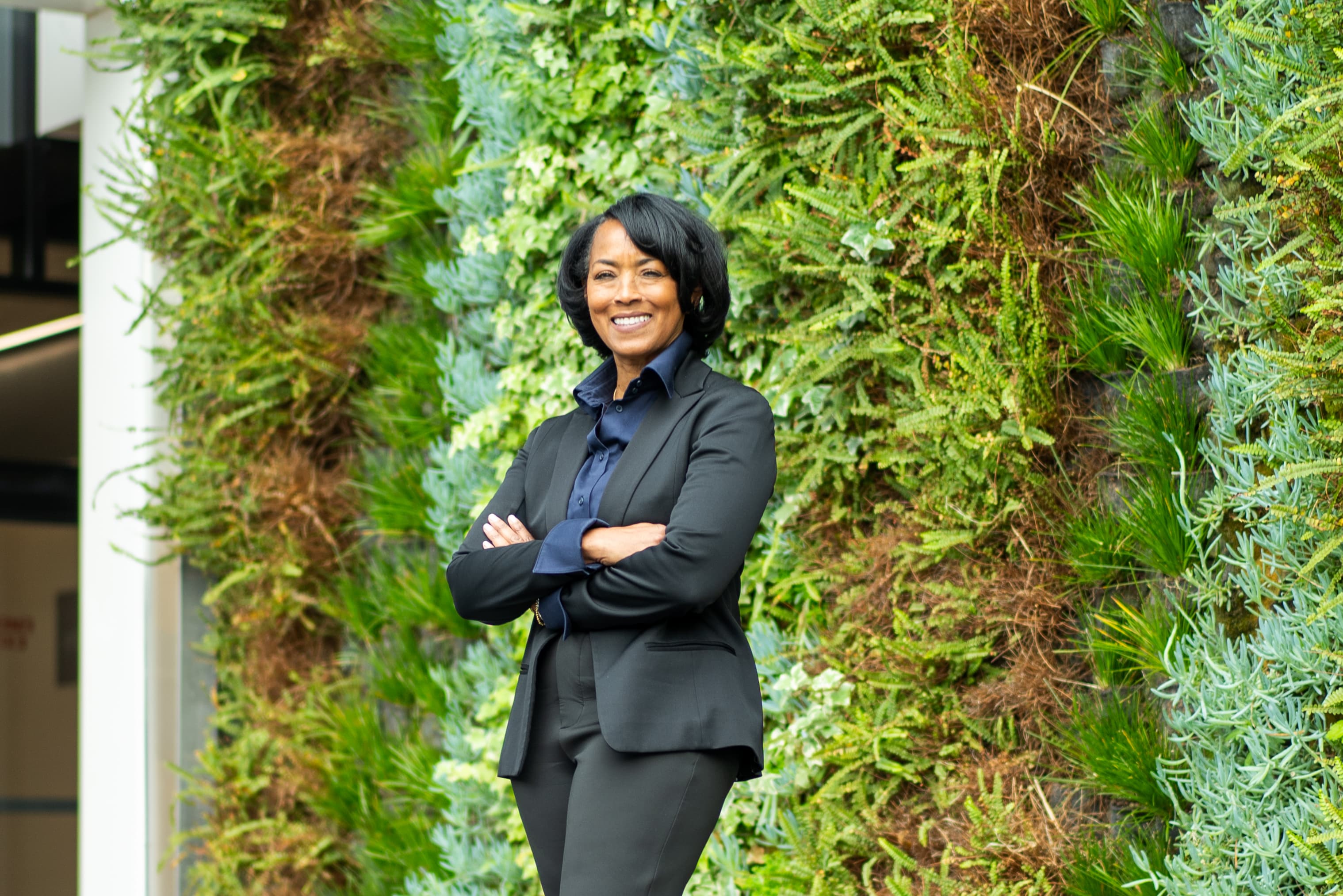 Senior legal leader photographed during an on-location corporate shoot