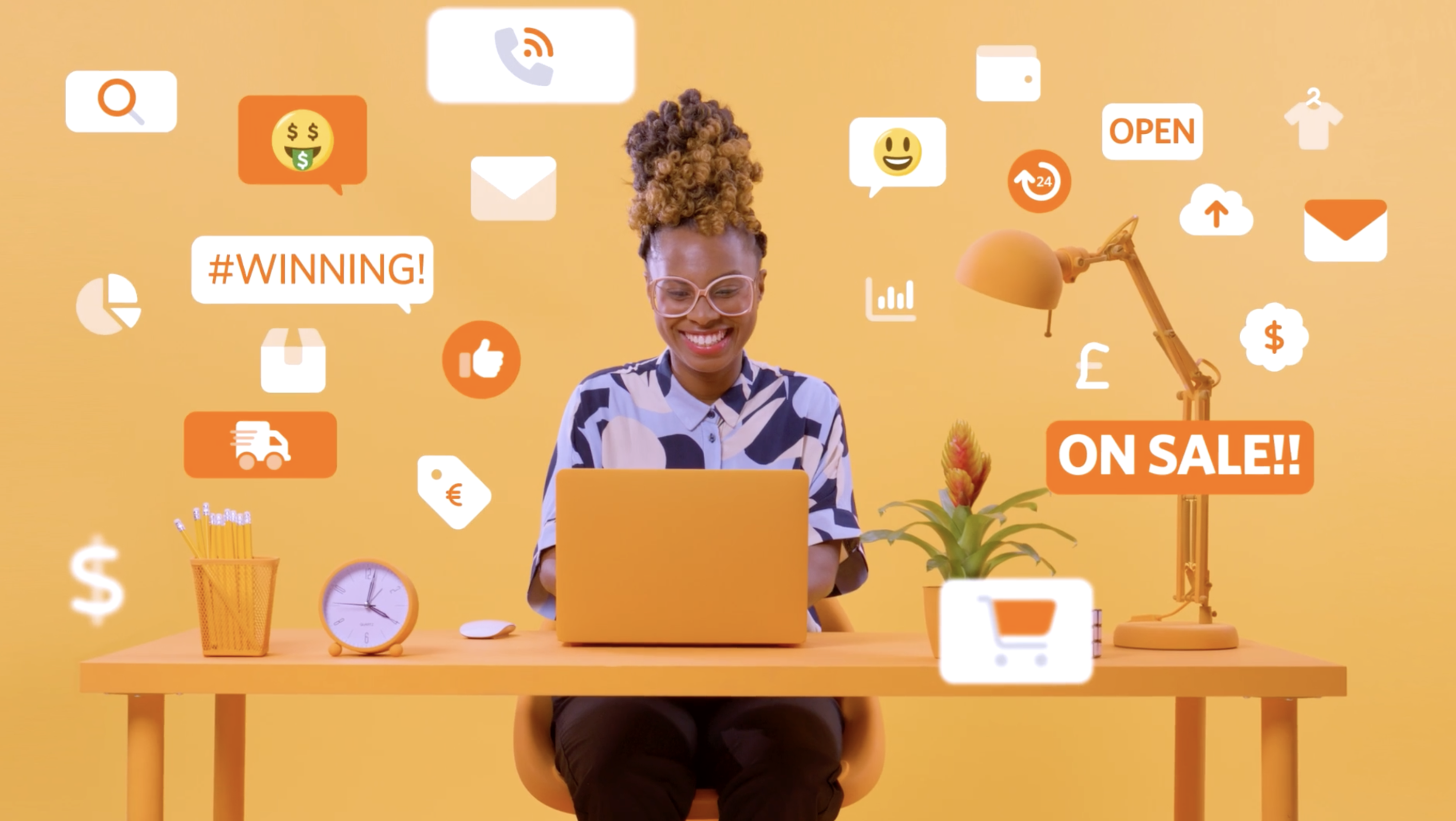 Awin Grow Your Own Way brand film for publishers featuring a woman working at a laptop