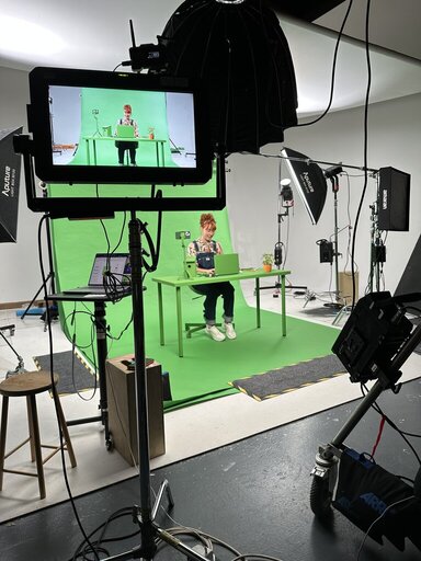 behind the scenes video production studio