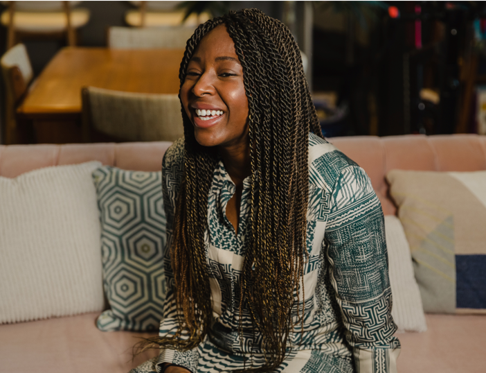 Black female smiling