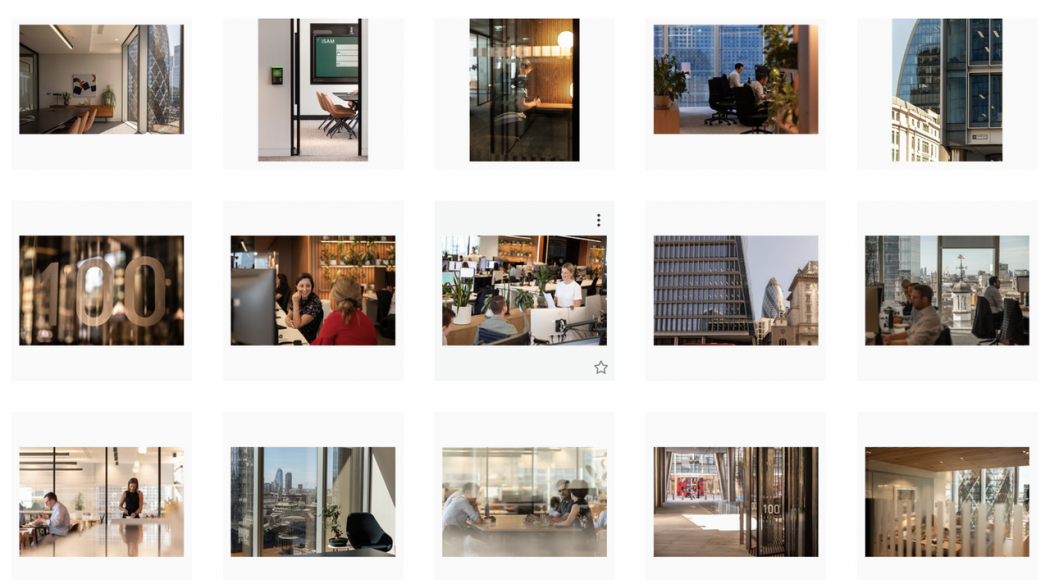 Corporate photography library