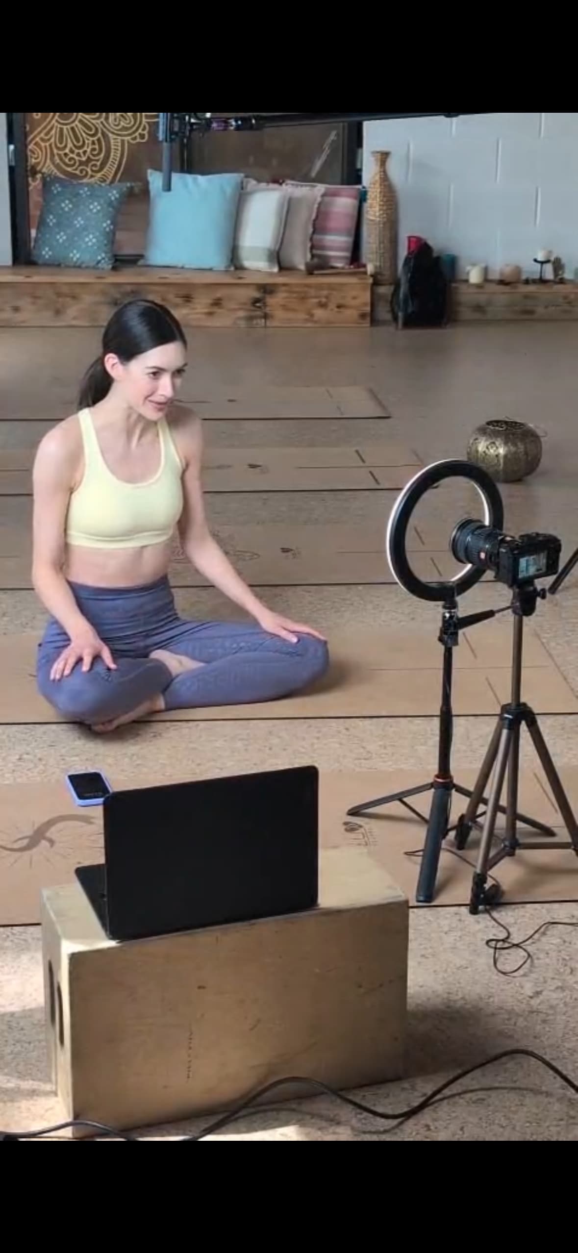 Behind the scenes of the Awin publisher campaign shoot inside a yoga studio in Docklands, London