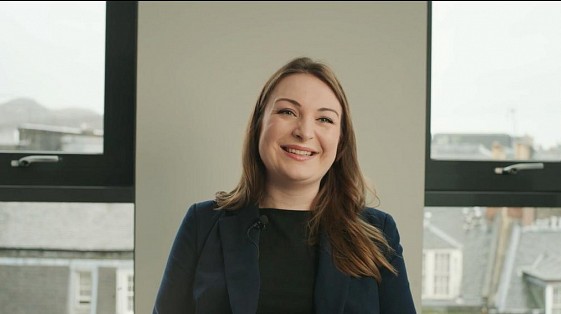 Roomz Hotel representative speaking during customer testimonial video for RMS hospitality software in Edinburgh.